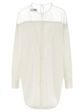 Mm6 Maison Margiela Tulle Insert Shirt White