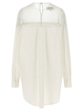Mm6 Maison Margiela Tulle Insert Shirt White