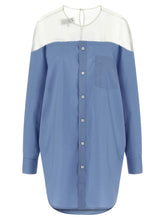 Mm6 Maison Margiela Tulle Insert Shirt Light blue