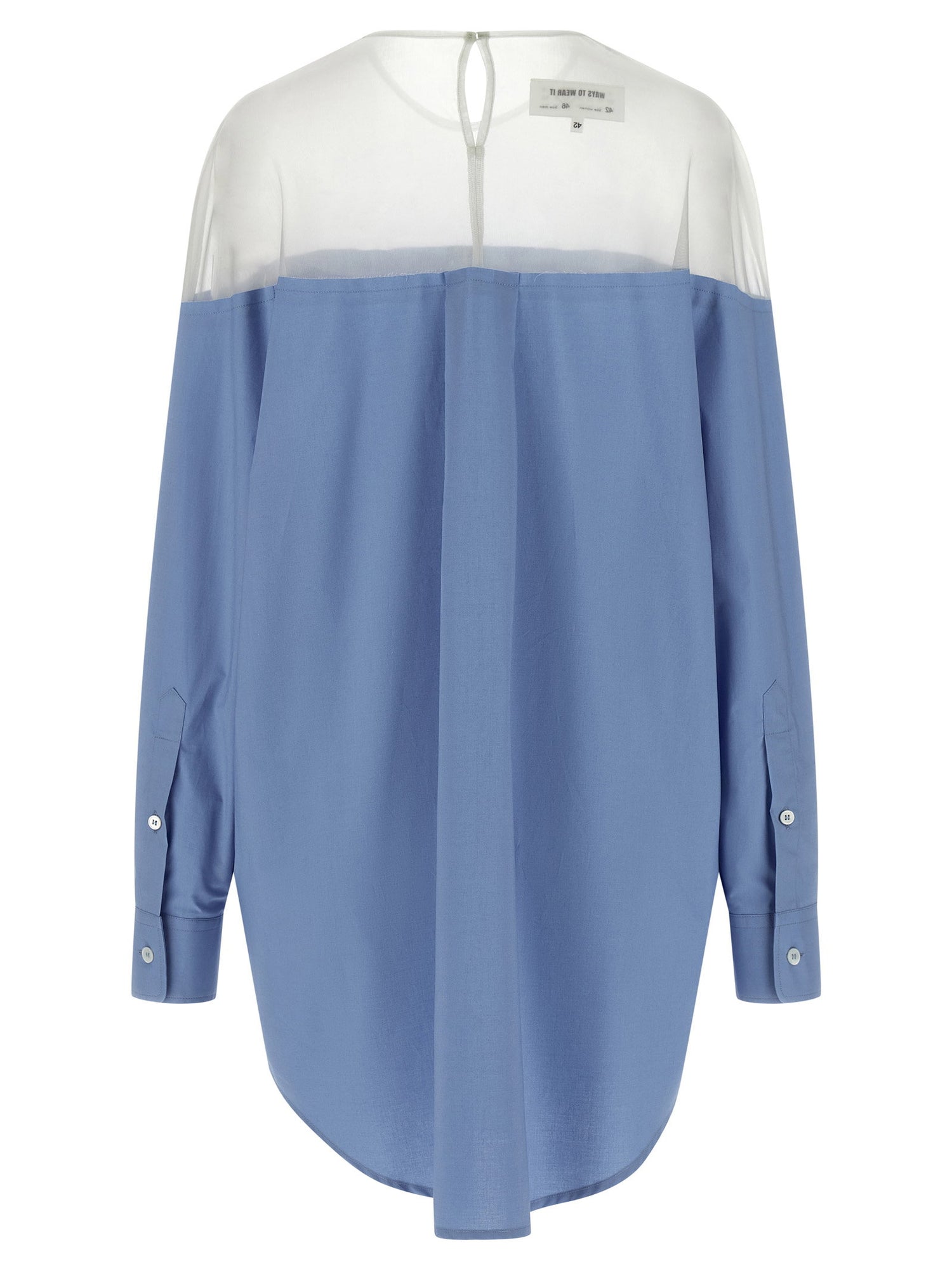 Mm6 Maison Margiela Tulle Insert Shirt Light blue