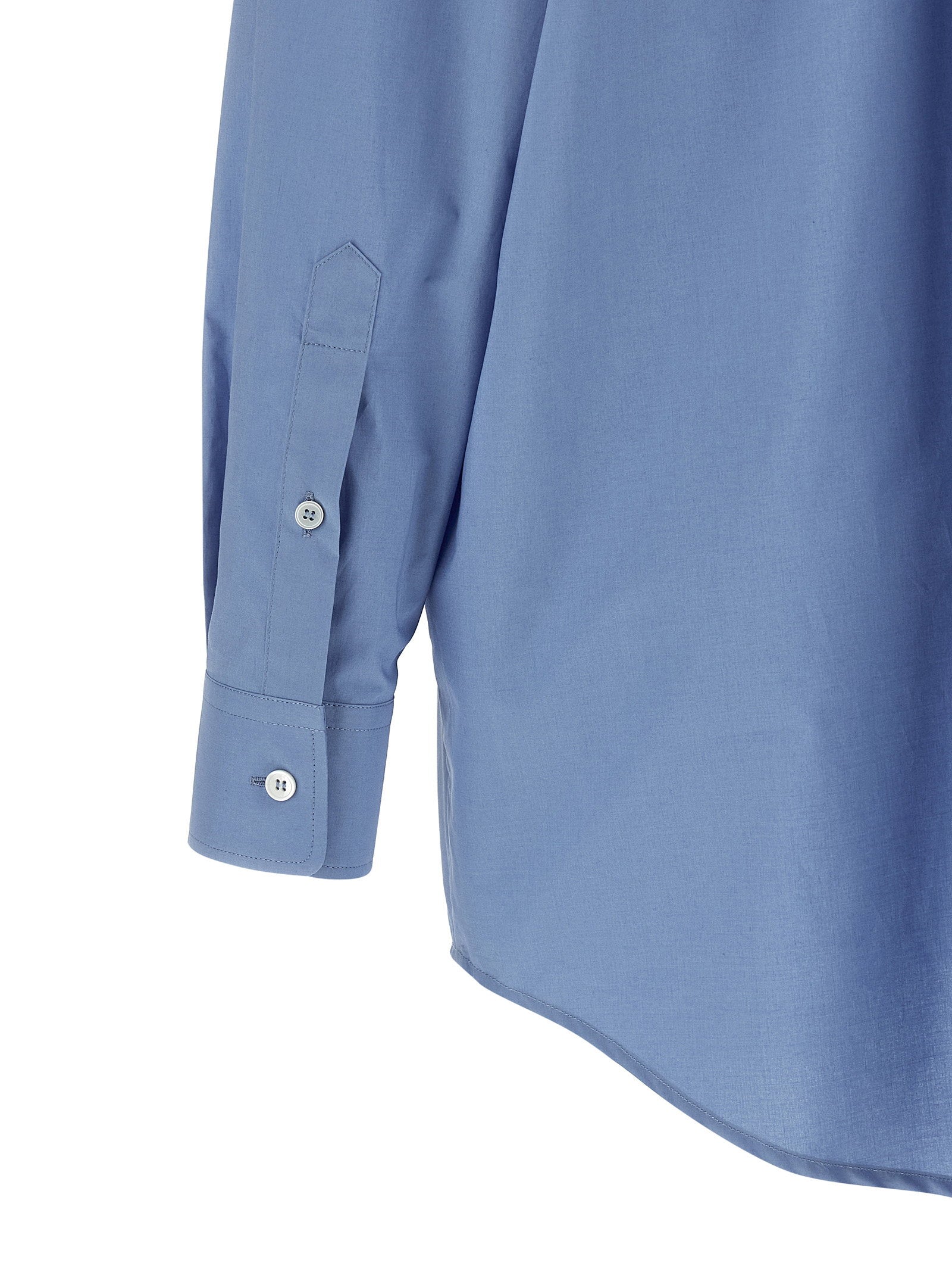 Mm6 Maison Margiela Tulle Insert Shirt Light blue