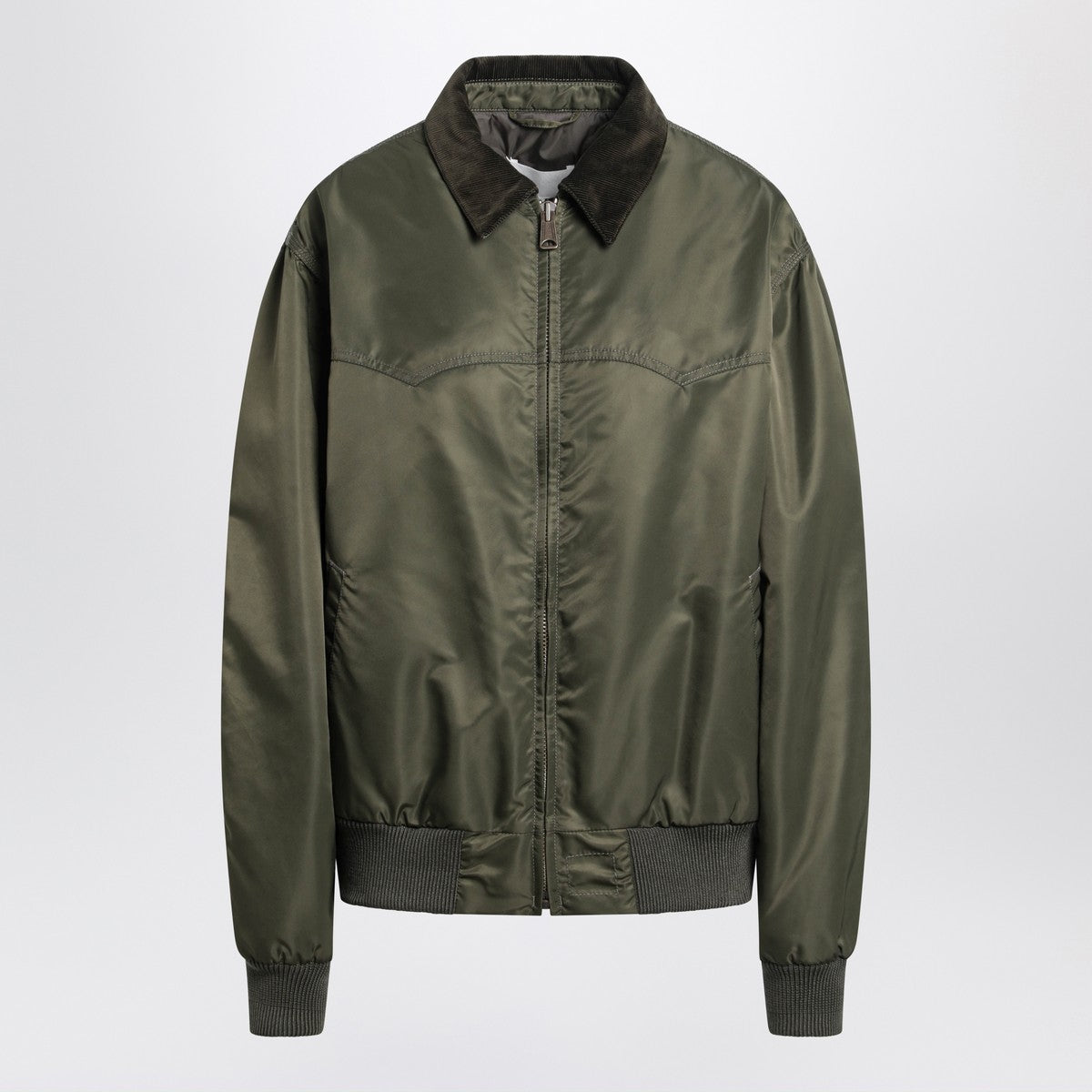 Maison Margiela Khaki Green Padded Bomber Jacket Brown