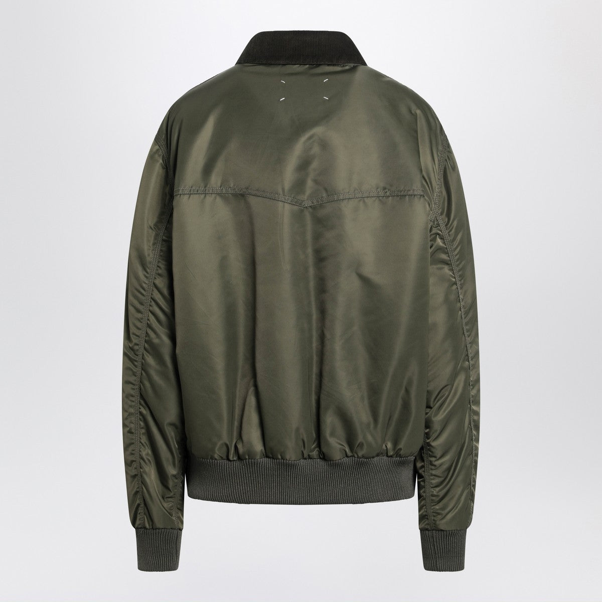 Maison Margiela Khaki Green Padded Bomber Jacket Brown