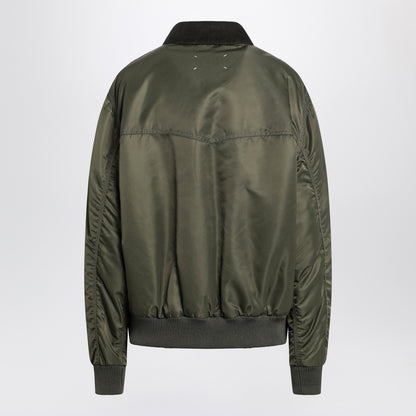 Maison Margiela Khaki Green Padded Bomber Jacket Brown