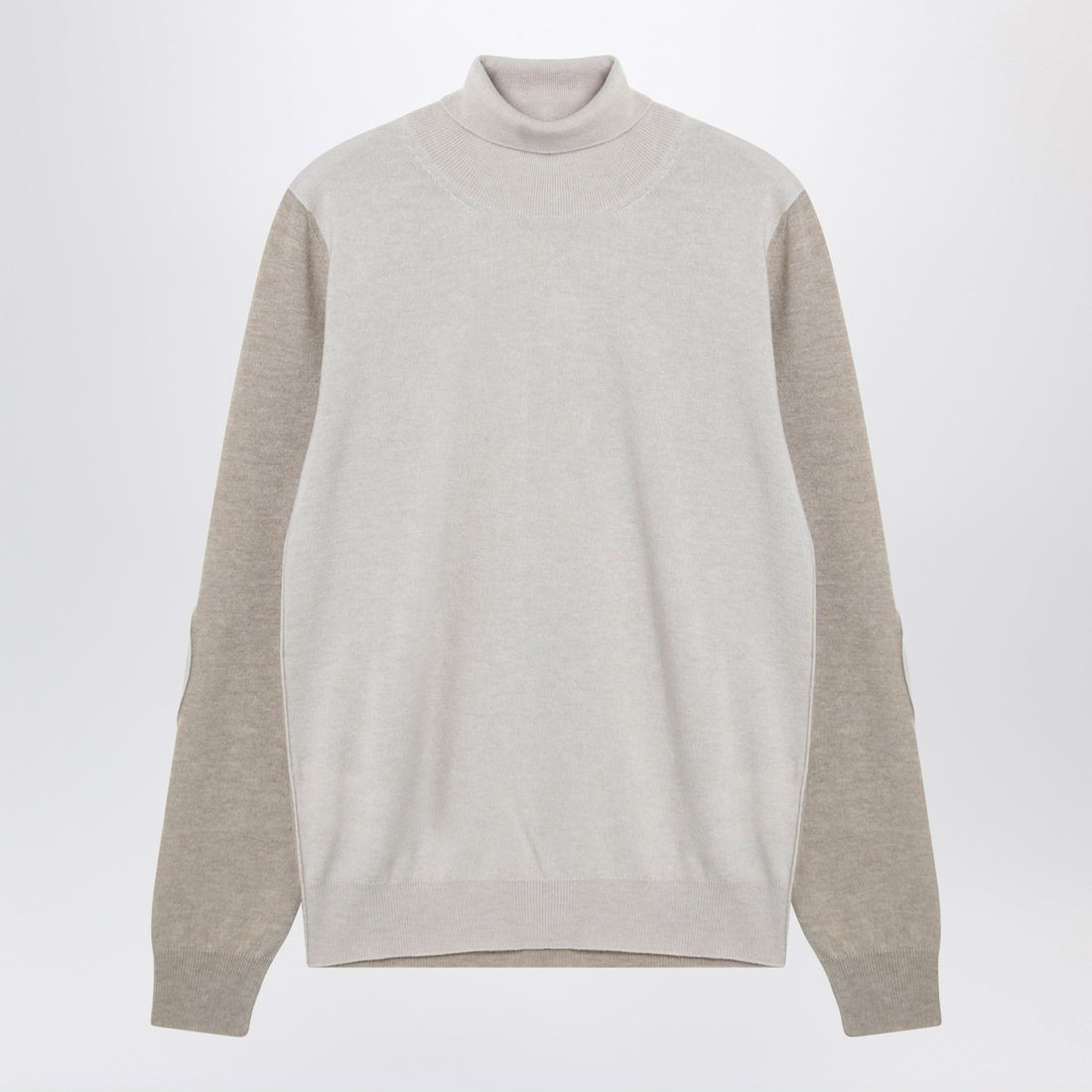 Maison Margiela Two-Tone Wool Turtleneck Sweater Blue