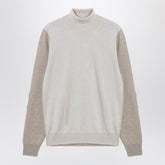 Maison Margiela Two-Tone Wool Turtleneck Sweater Blue