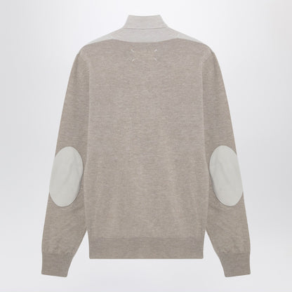 Maison Margiela Two-Tone Wool Turtleneck Sweater Blue