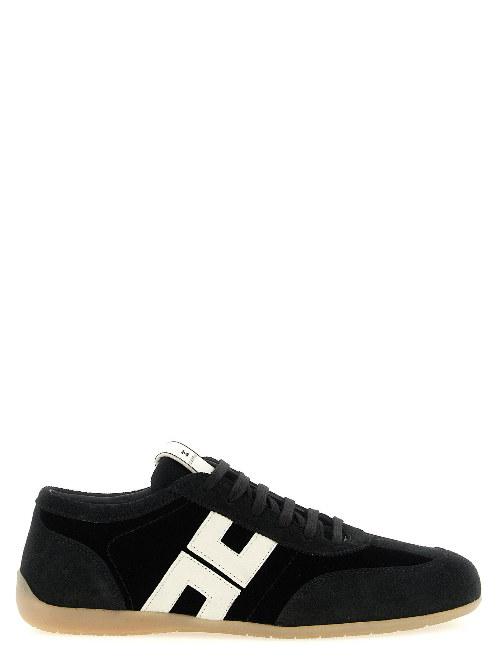 Elisabetta Franchi Nappa And Velvet Sneakers White/black