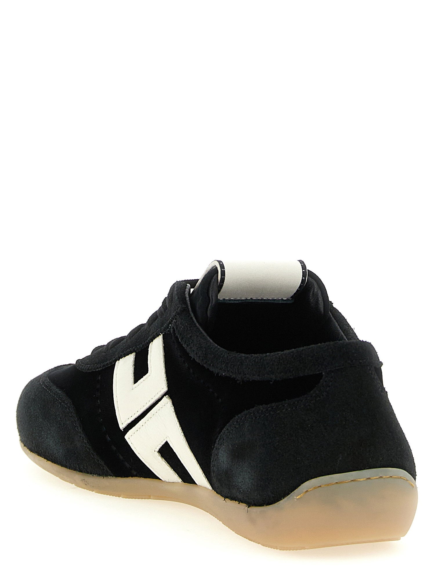 Elisabetta Franchi Nappa And Velvet Sneakers White/black