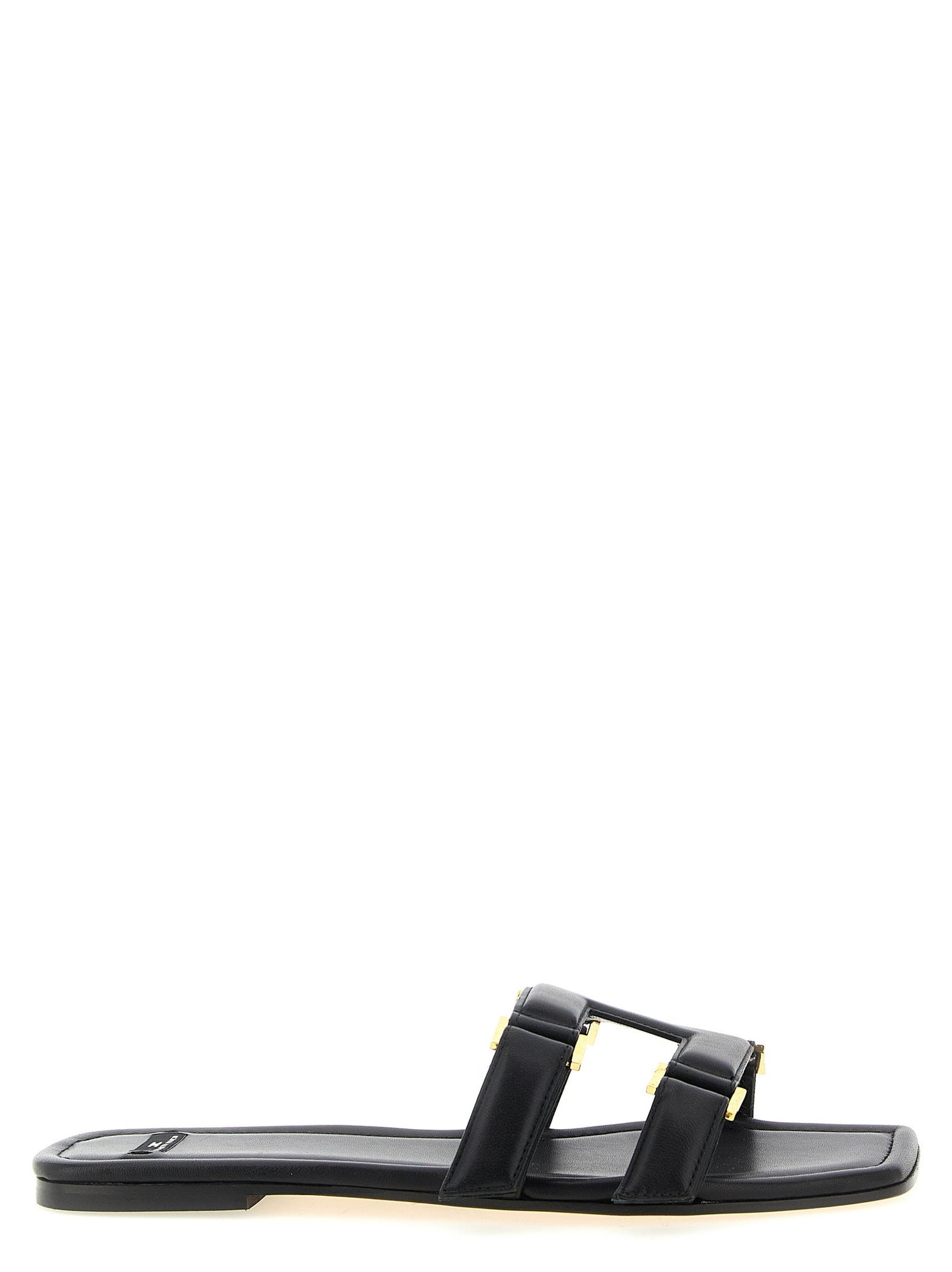 Elisabetta Franchi Nappa Leather Sandals Black