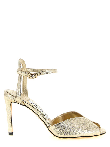 Jimmy Choo Sacora Sandals Gold