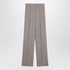 Max Mara Studio Beige Straight Linen Trousers Beige