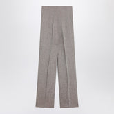 Max Mara Studio Beige Straight Linen Trousers Beige
