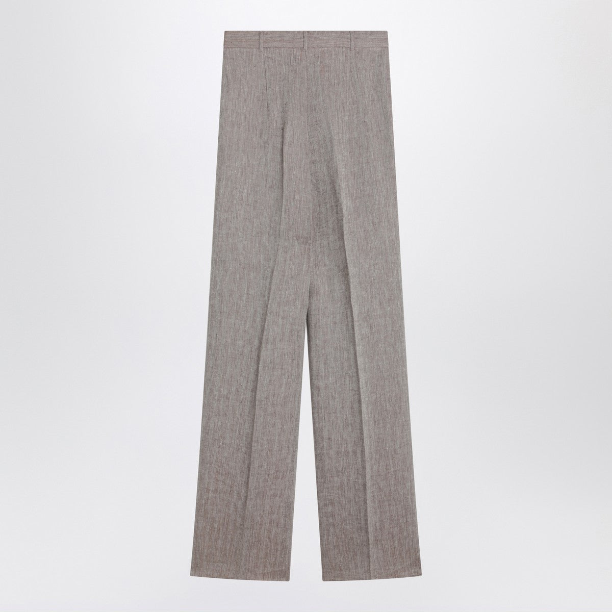 Max Mara Studio Beige Straight Linen Trousers Beige