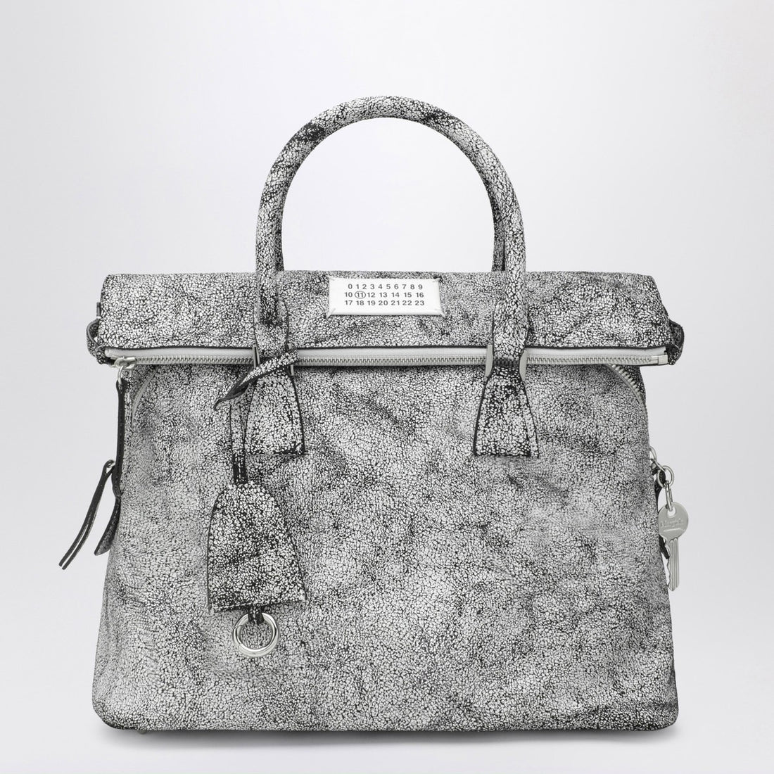 Maison Margiela 5AC Loved to Death Medium Leather Handbag White