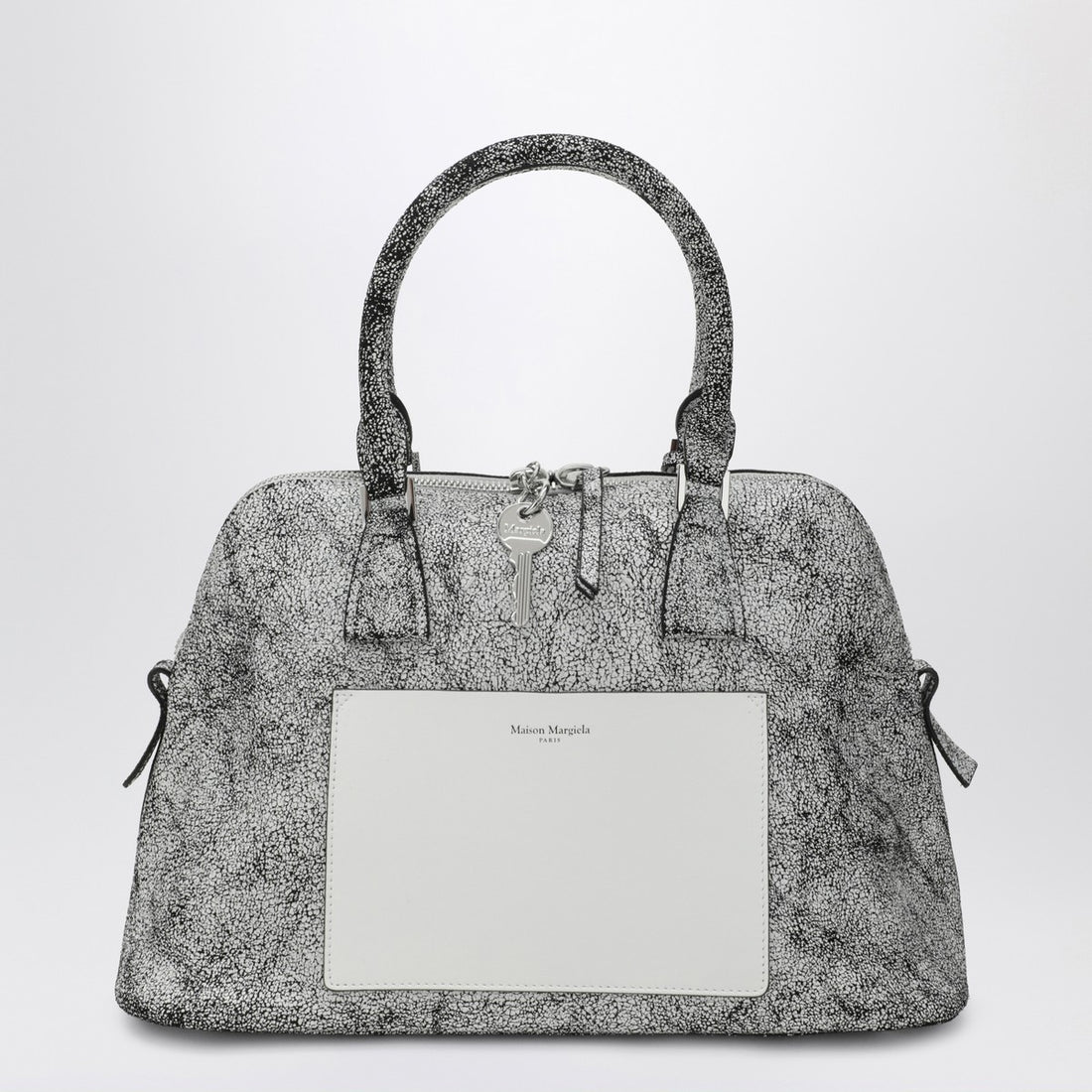 Maison Margiela 5AC Loved to Death Medium Leather Handbag White