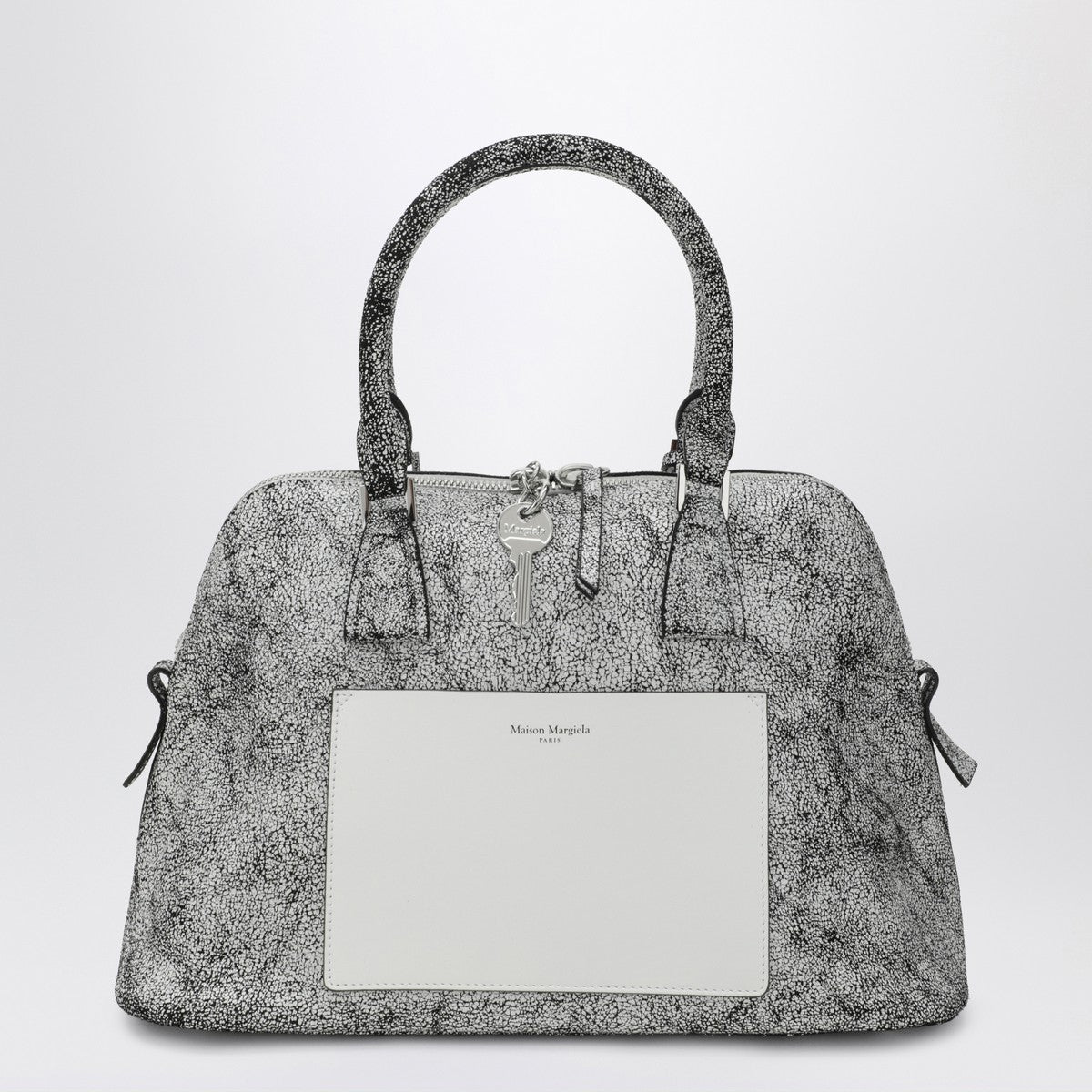 Maison Margiela 5AC Loved to Death Medium Leather Handbag White