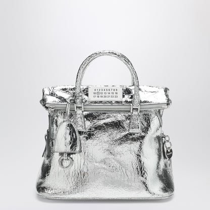 Maison Margiela 5AC Classic Mini Metallic Silver Leather Bag Metal