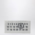 MM6 Maison Margiela White Rectangular Fabric Clutch with Numeric Logo and Zip Closure White