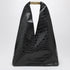 MM6 Maison Margiela Medium Embossed Crocodile-Effect Leather Japanese Bag Black