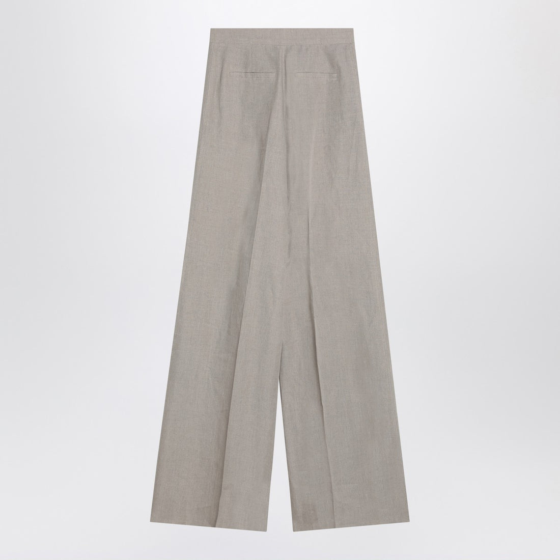 Max Mara Wide-Leg Linen-Blend Trousers Beige beige