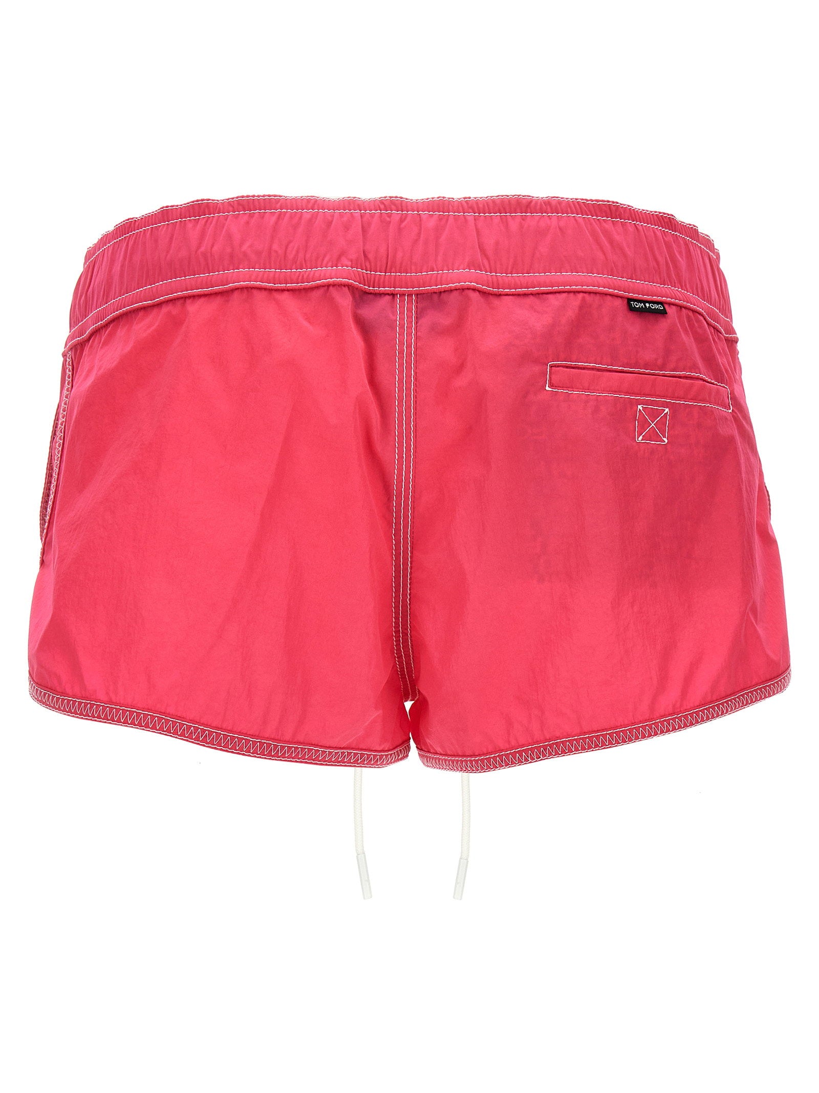 Tom Ford Logo Nylon Shorts Fuchsia
