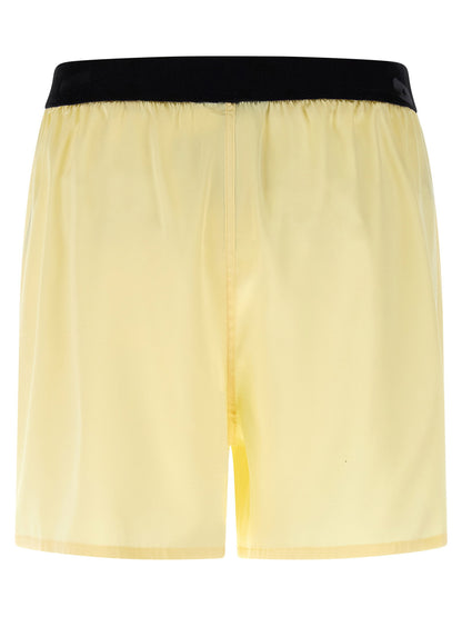 Tom Ford Silk Shorts Yellow