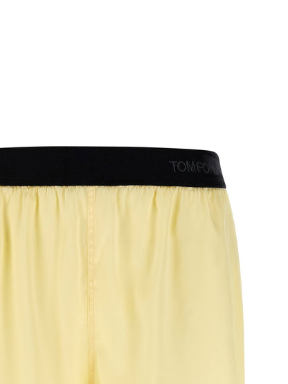 Tom Ford Silk Shorts Yellow
