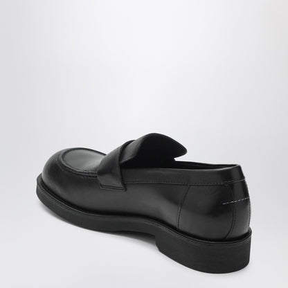 MM6 Maison Margiela City Biker Leather Loafers Black