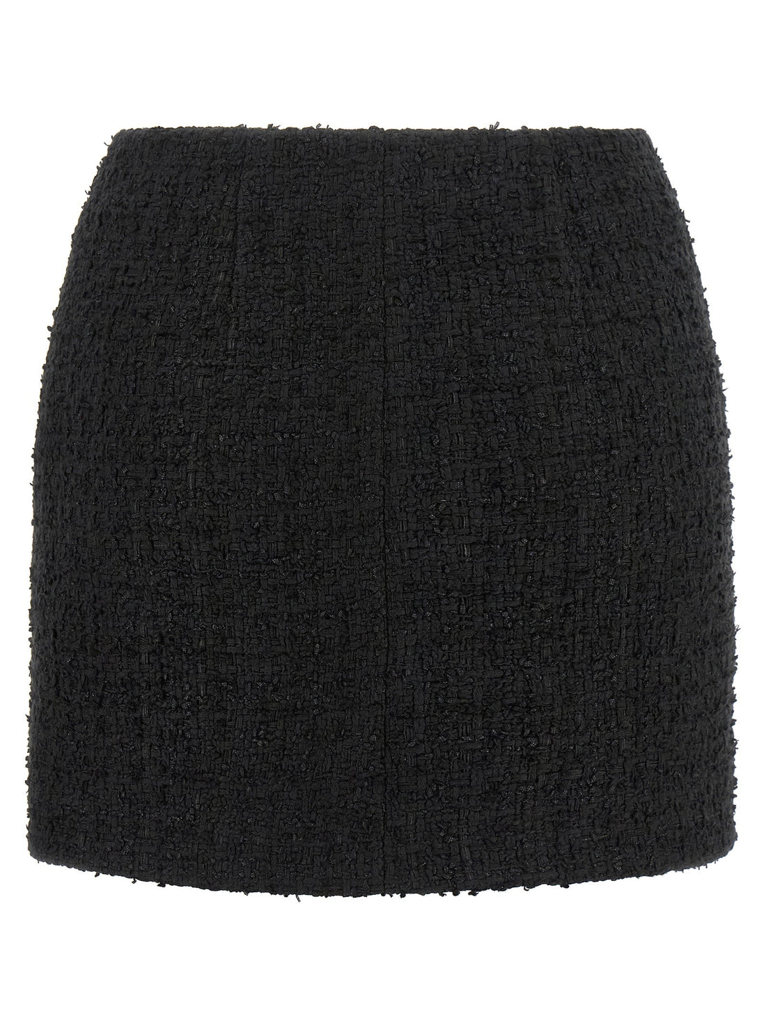 Balmain Embossed Button Detail Miniskirt Black  