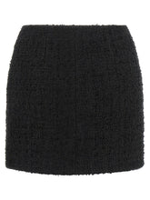 Balmain Embossed Button Detail Miniskirt Black  
