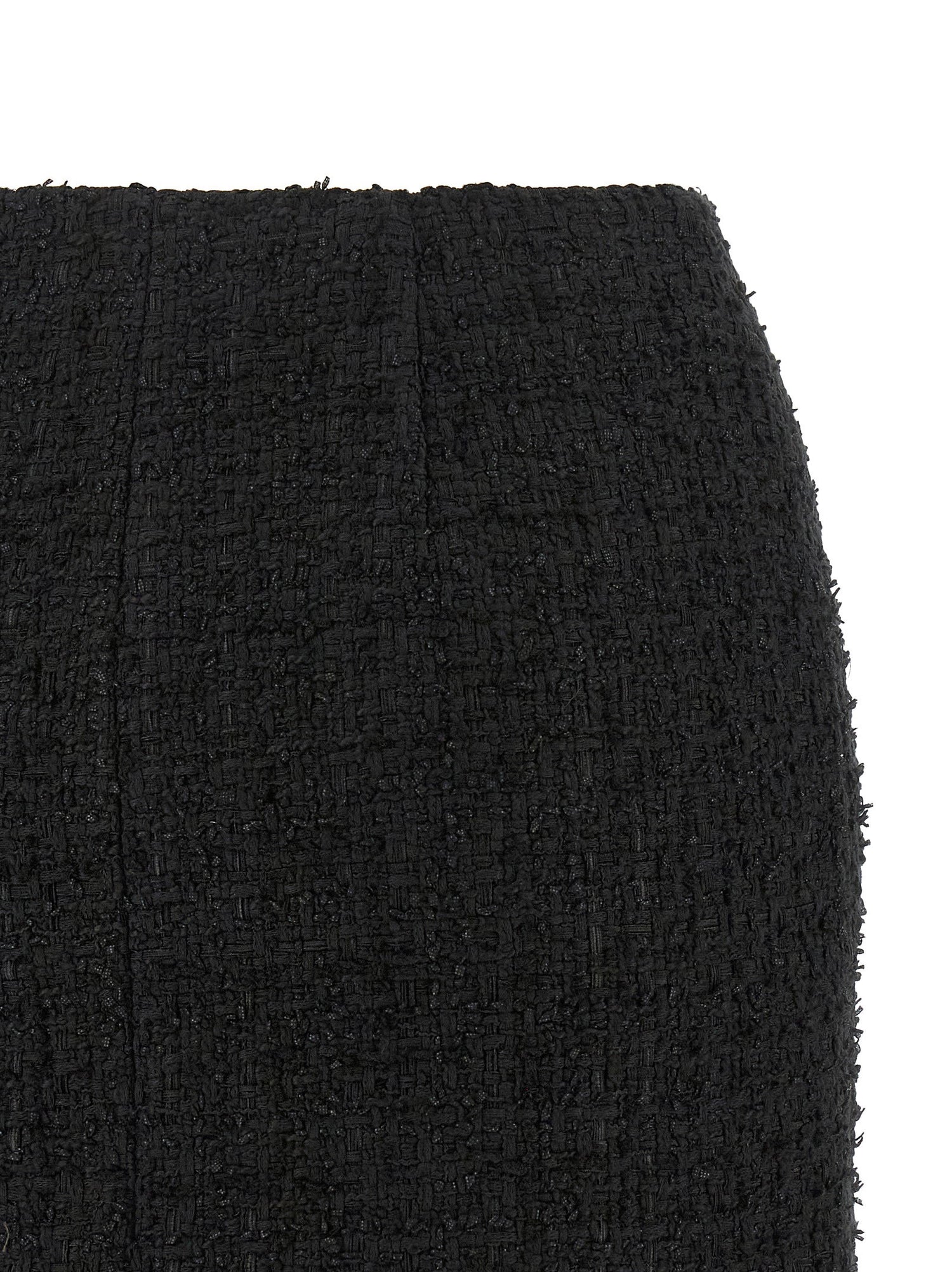 Balmain Embossed Button Detail Miniskirt Black  