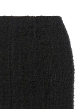 Balmain Embossed Button Detail Miniskirt Black  