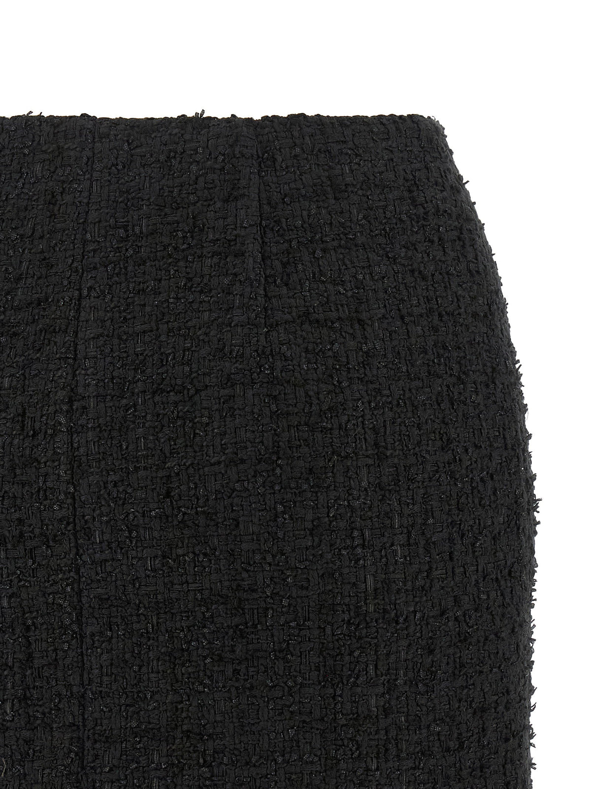 Balmain Embossed Button Detail Miniskirt Black  