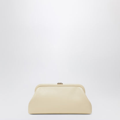 Jimmy Choo Skylar Smooth Leather Clutch Bag Ivory