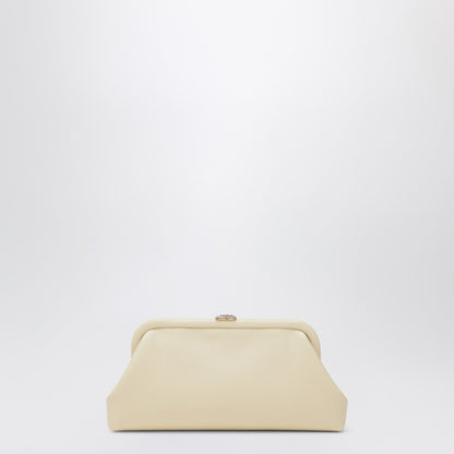 Jimmy Choo Skylar Smooth Leather Clutch Bag Ivory