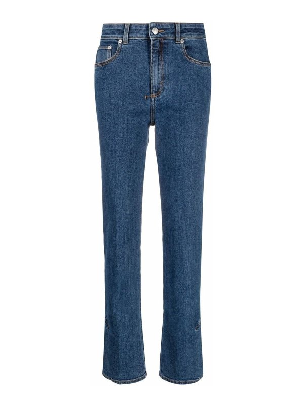 Straight-leg Denim Jeans Blue