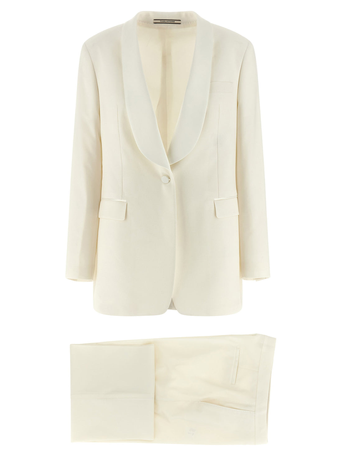 Tagliatore Clarita Tuxedo Dress White