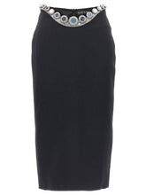 David Koma Puffer Circle Embroidery Skirt Black