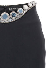 David Koma Puffer Circle Embroidery Skirt Black