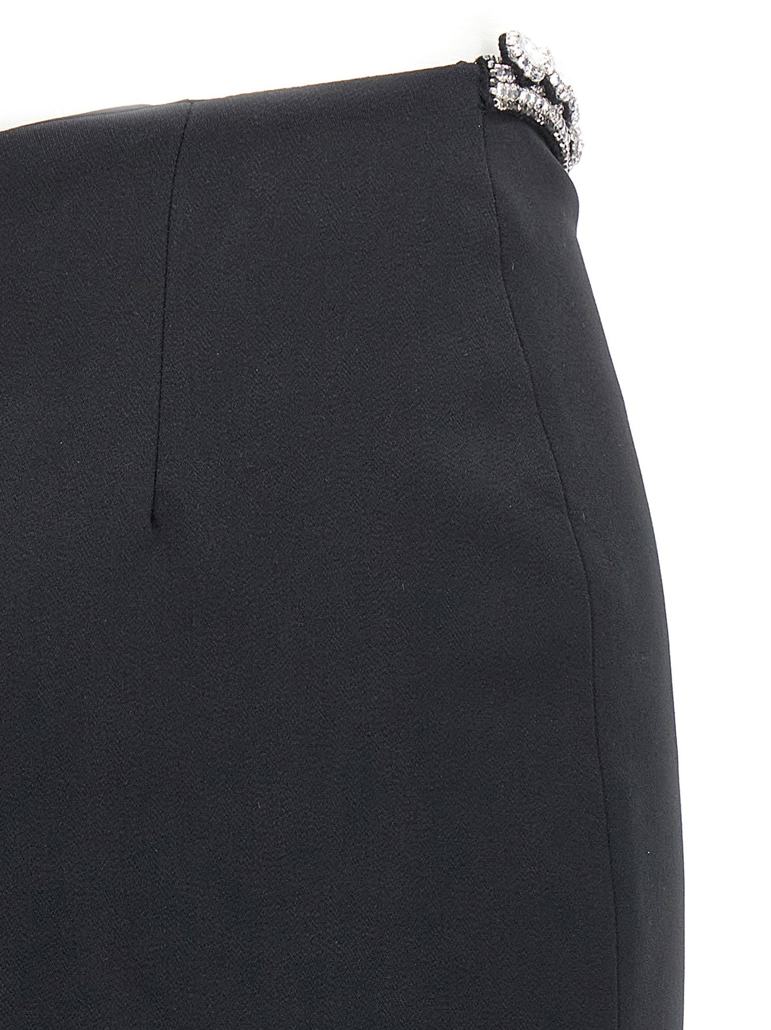 David Koma Puffer Circle Embroidery Skirt Black