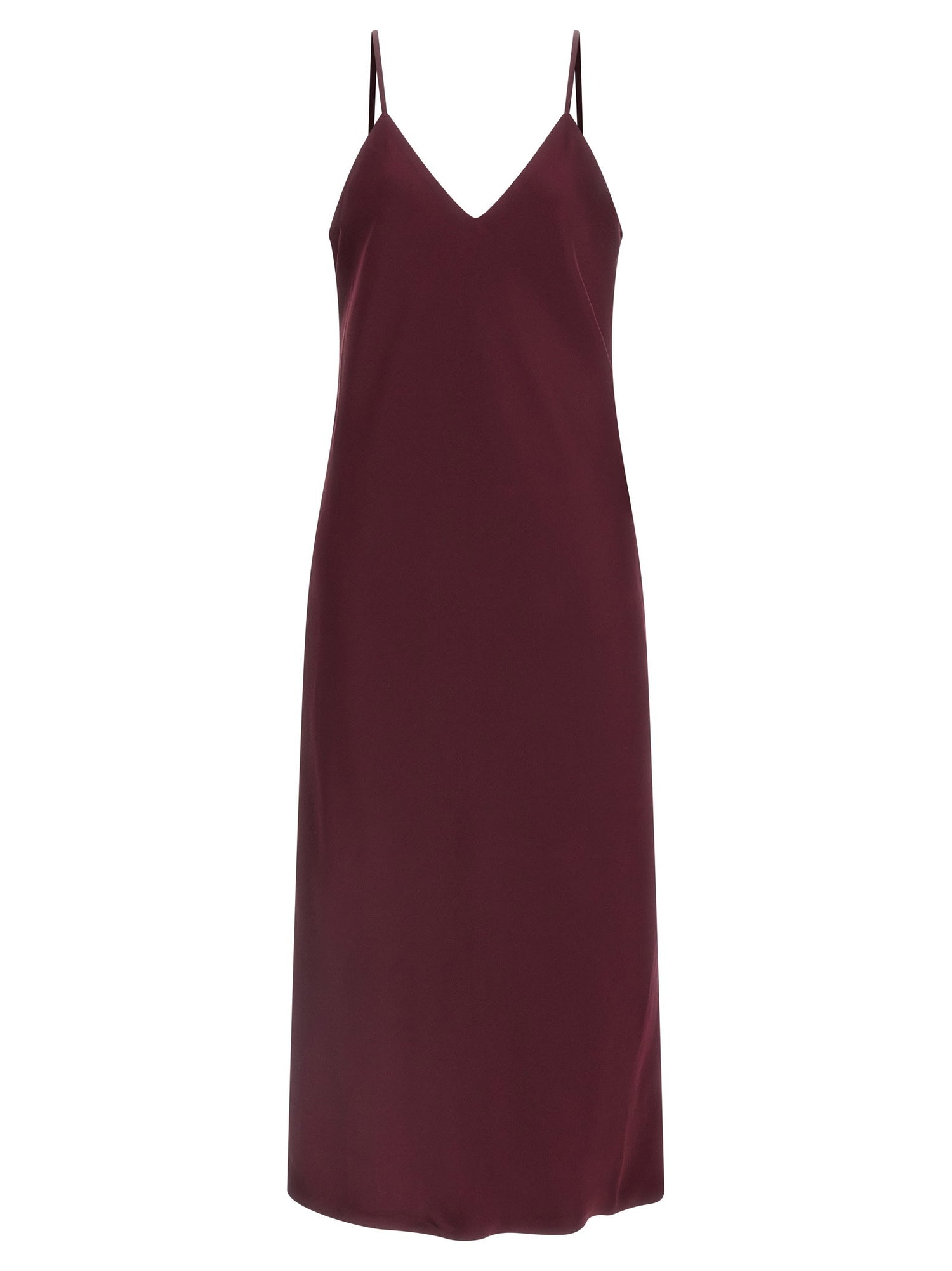 Norma Kamali Bias Slip Midi Dress Bordeaux