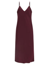 Norma Kamali Bias Slip Midi Dress Bordeaux
