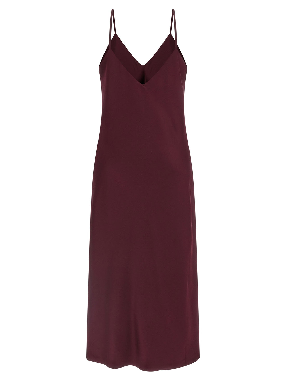 Norma Kamali Bias Slip Midi Dress Bordeaux