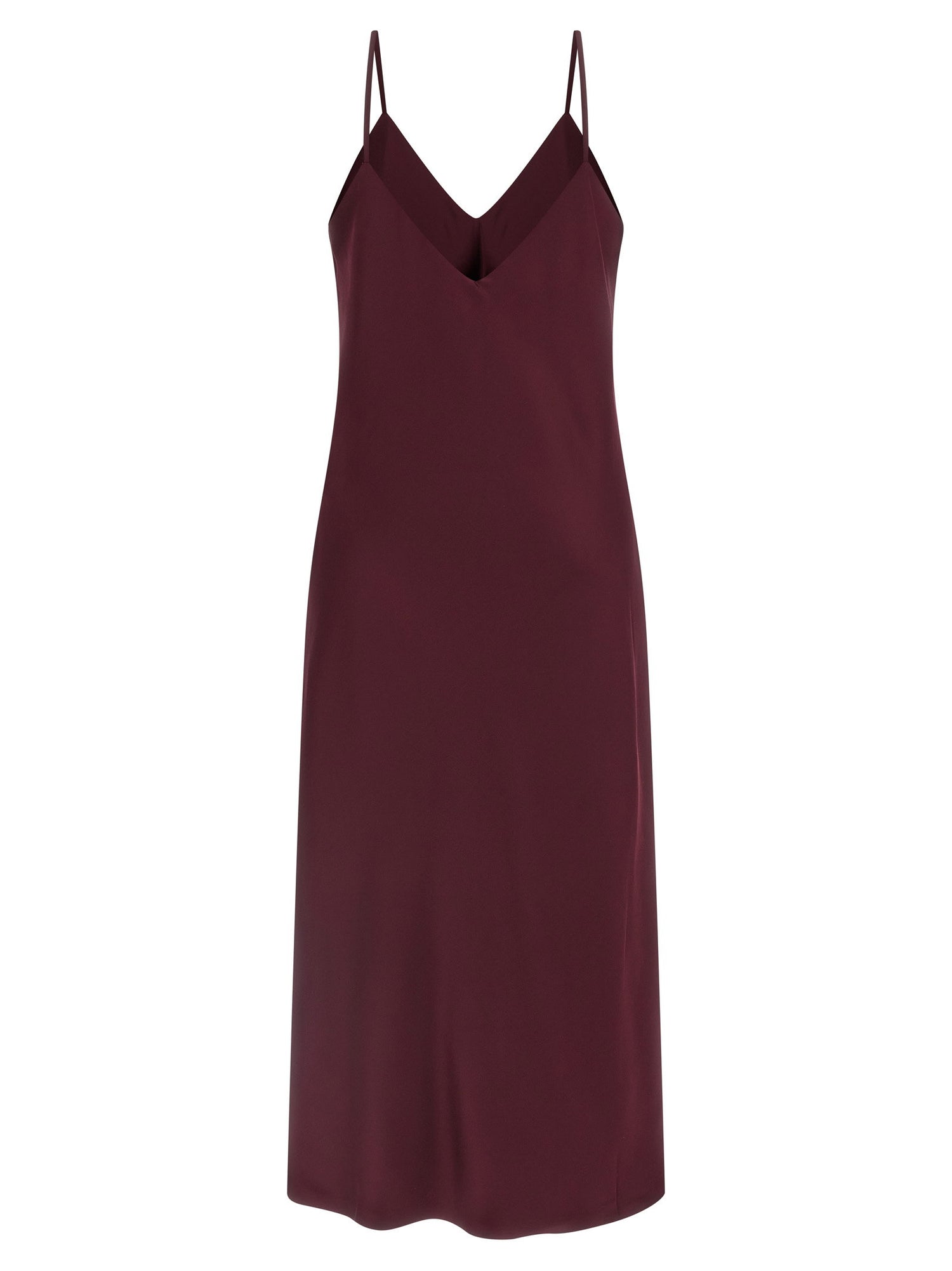 Norma Kamali Bias Slip Midi Dress Bordeaux