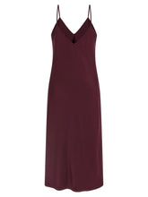 Norma Kamali Bias Slip Midi Dress Bordeaux
