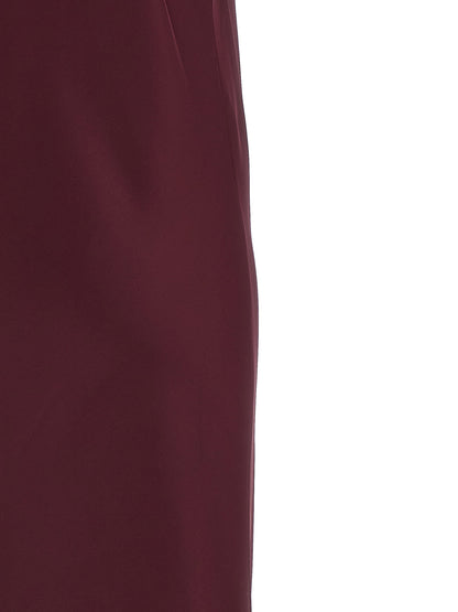 Norma Kamali Bias Slip Midi Dress Bordeaux