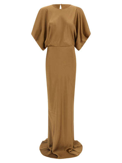 Norma Kamali Reverse Obie Dress Beige