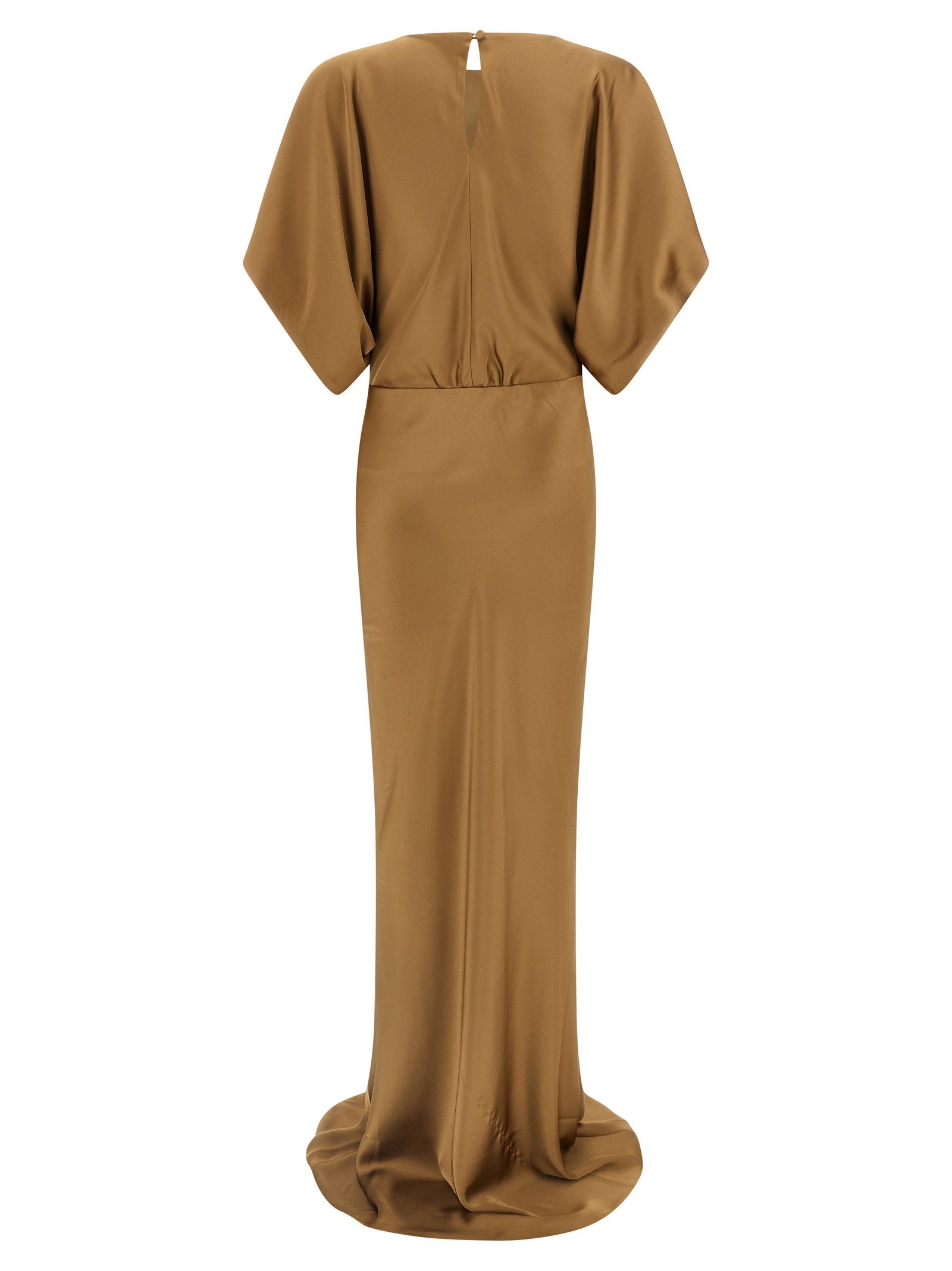 Norma Kamali Reverse Obie Dress Beige