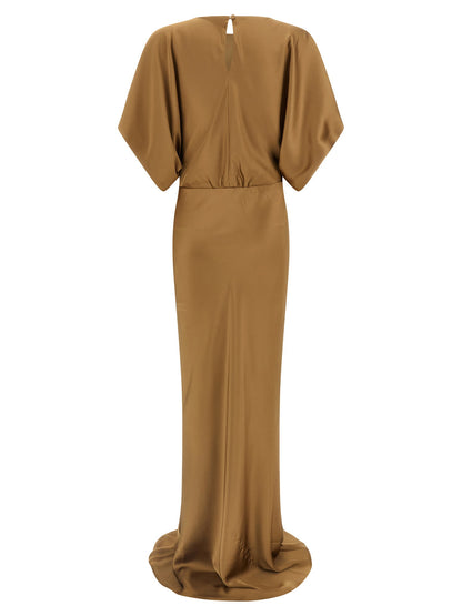 Norma Kamali Reverse Obie Dress Beige